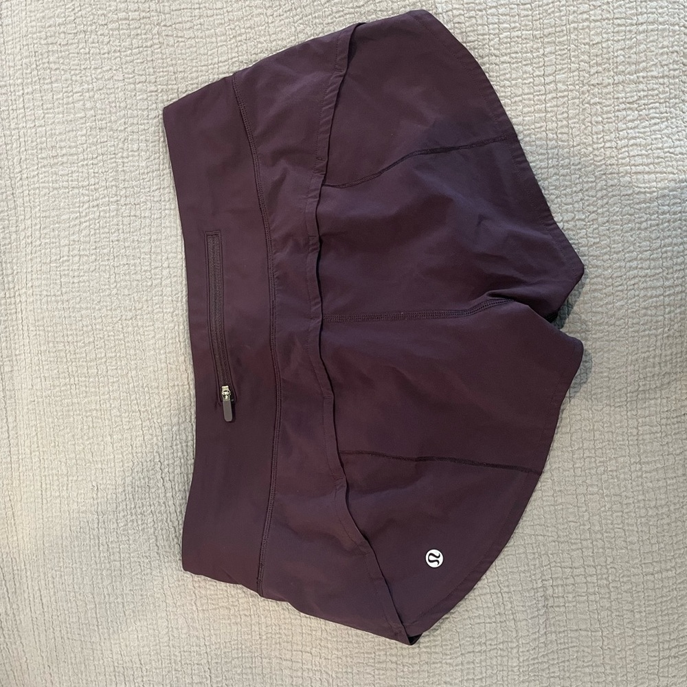 Lululemon speed shorts size 6 black cherry maroon